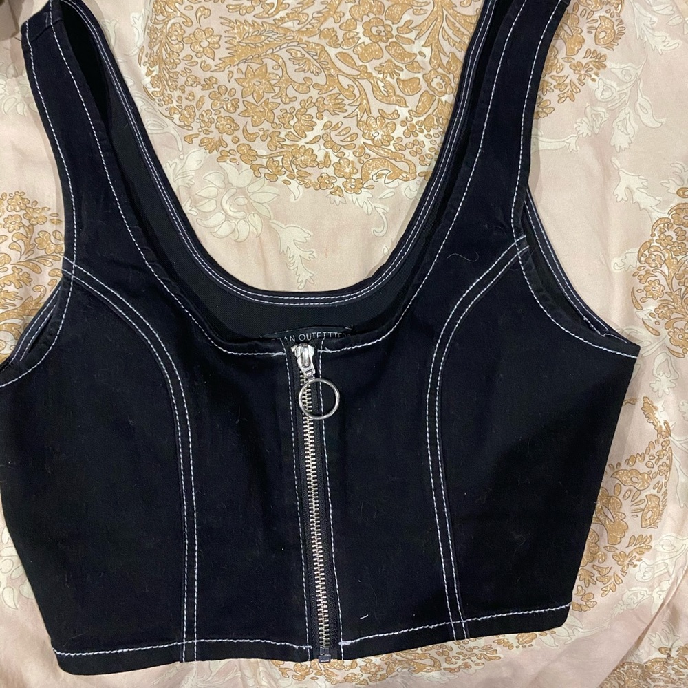 Urban outfitters front zip top